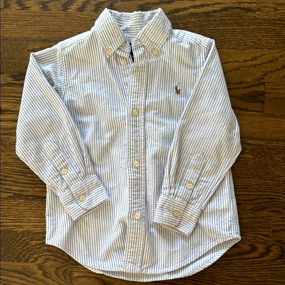 Ralph Lauren Striped Blue Kids Shirt